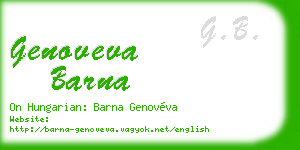 genoveva barna business card